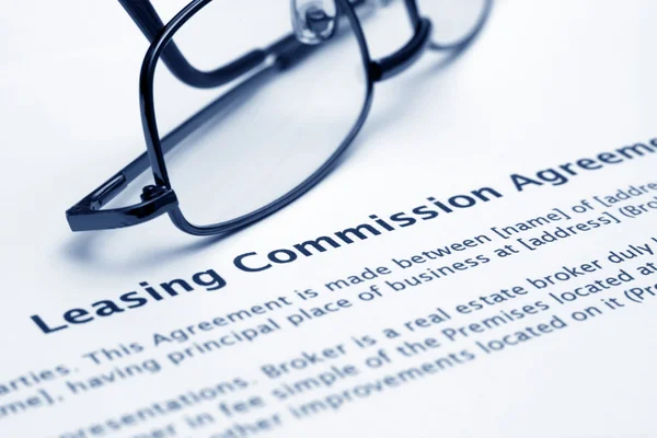 Leasing commission agreement — Stock Photo, Image