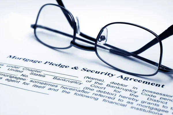Mortgage pledge and security agreement — Stock Photo, Image