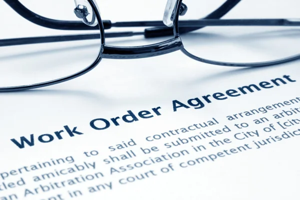 stock image Work order agreement