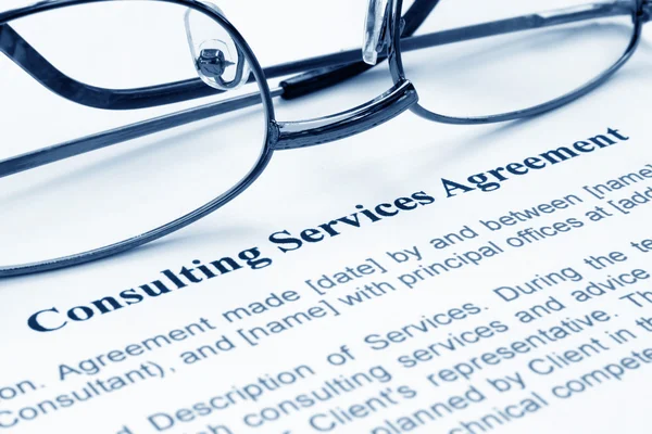 Consulting service agreement — Stock Photo, Image