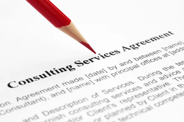 Umowa o świadczenie usług konsultingowych — Zdjęcie stockowe