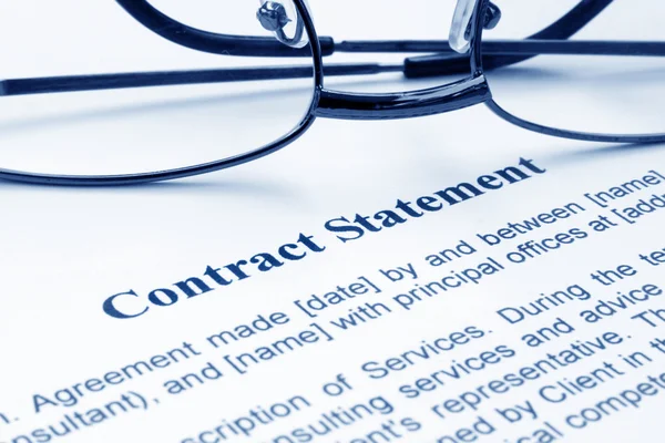 Declaración de contrato —  Fotos de Stock
