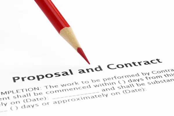 Proposal and contract — Stock Photo, Image