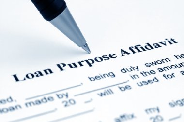 Loan purpose affidavit clipart