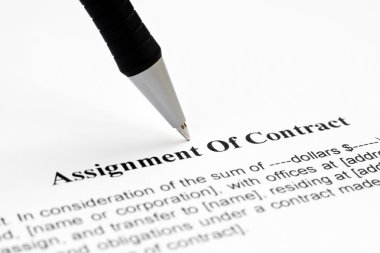 Assignment of contract clipart