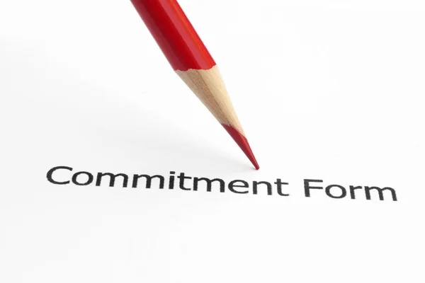 Commitment form — Stock Photo, Image