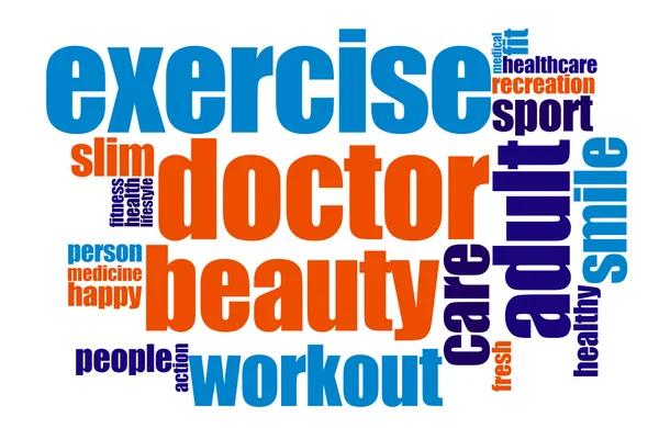 stock image Health word cloud