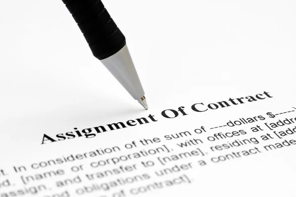 Atribuição do contrato — Fotografia de Stock