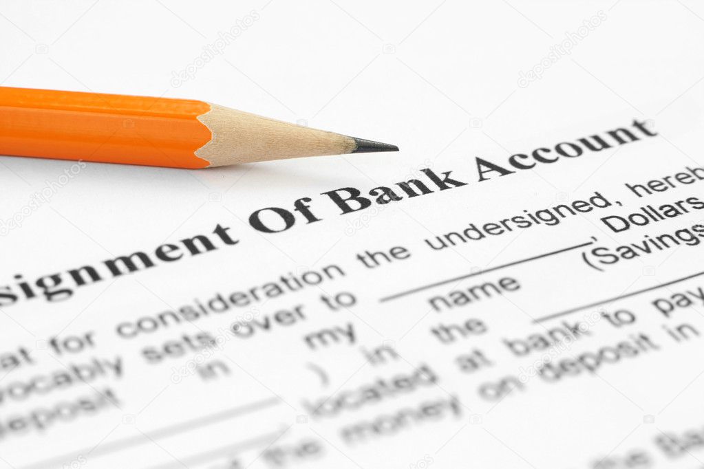 Assignment of bank account