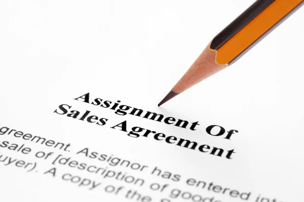 Sales agreement — Stock Photo, Image