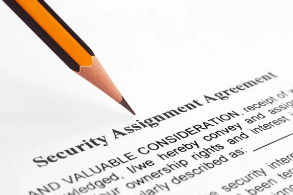 Security ageement — Stock Photo, Image