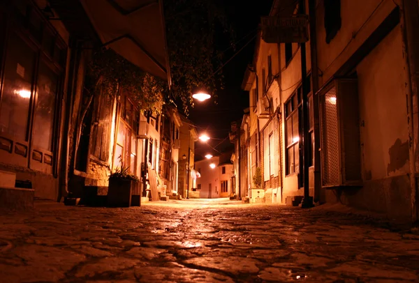 밤에는 늙은 거리 — 스톡 사진