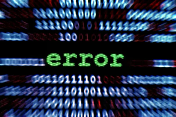 Erro sobre dados binários — Fotografia de Stock