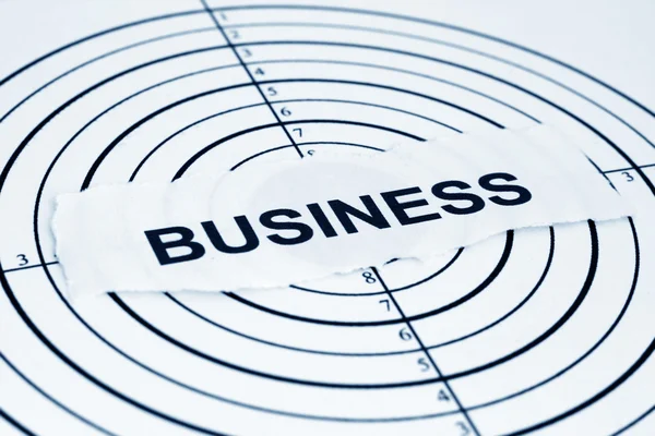 Business word  on white target — Stock Photo, Image