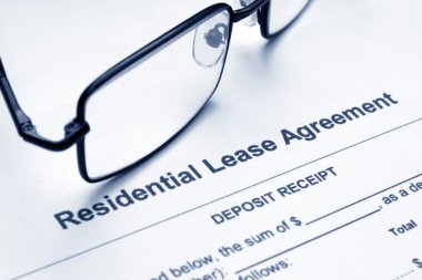 Residential lease document clipart