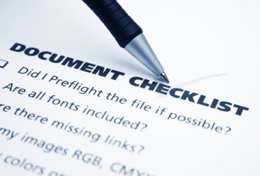 Document checklist clipart