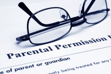 Parental permission form clipart
