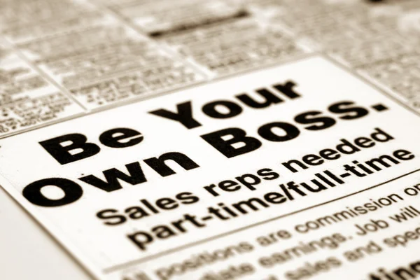 Bądź swoim własnym szefem. — Zdjęcie stockowe