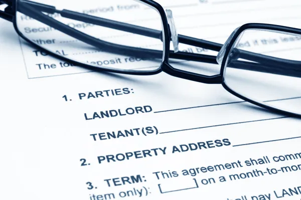 Residentiële lease-overeenkomst — Stockfoto