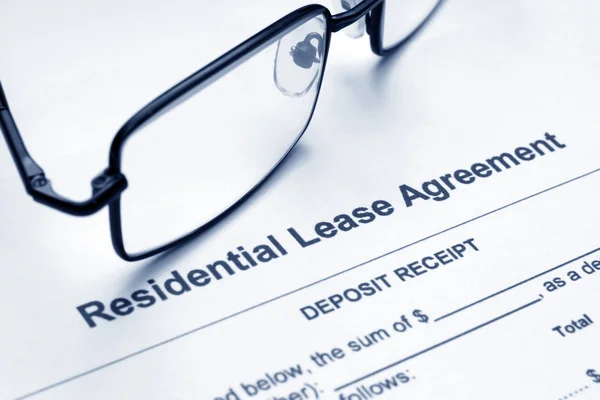 Residential lease document — Stock Photo, Image