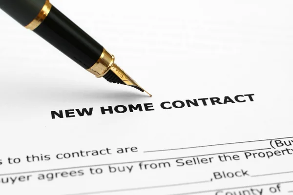 Nieuw huis contract — Stockfoto