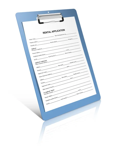 Rental application form — Stock Photo, Image