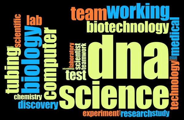 Nuvem palavra DNA — Fotografia de Stock