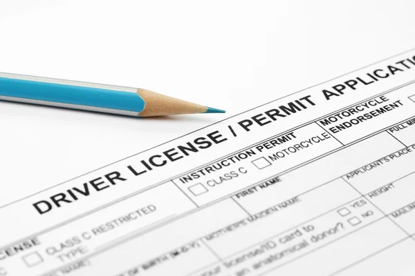 stock image Driver license application