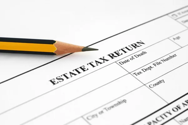 Estate tax return form — Stock Photo, Image