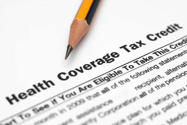Formulaire de crédit d'impôt santé — Photo