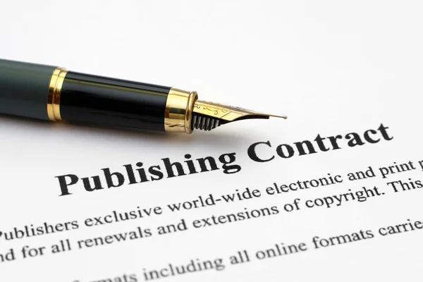 Publiceren contract — Stockfoto