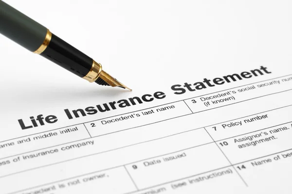 Life insurance form — Stock Photo, Image