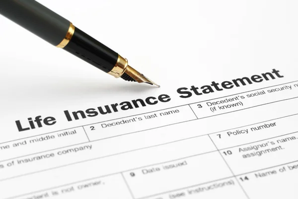 Life insurance form — Stock Photo, Image