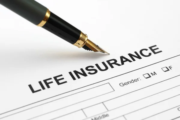 Formulário de seguro de vida — Fotografia de Stock