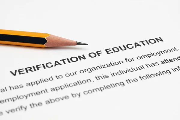 Verification of education — Stock Photo, Image