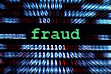 Fraud over binary data clipart