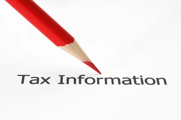 Daňové informace — Stock fotografie