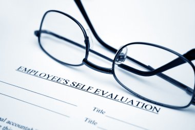 Employee self evaluation form clipart