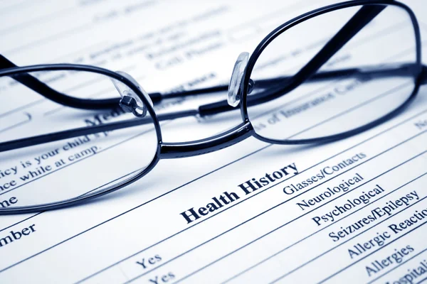 Formulário de história de saúde — Fotografia de Stock