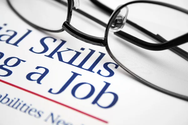 Job skills words on  form — Stock Photo, Image