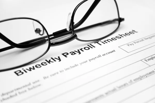 Payroll time sheet — Stock Photo, Image