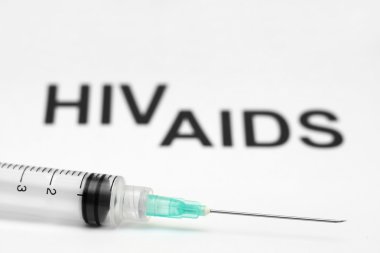 HIV - AIDS arka plan şırınga