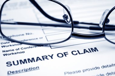 Summary of claim clipart