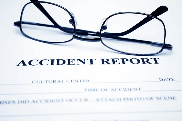 Relatório de acidentes — Fotografia de Stock