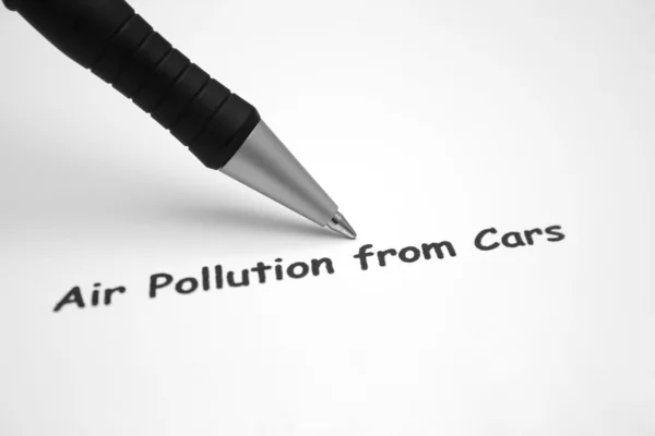 Zanieczyszczenia powietrza przez samochody — Zdjęcie stockowe