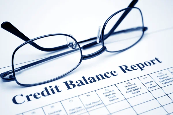 Credit balance report — Stock Photo, Image