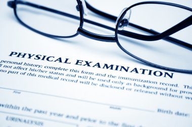 Physical examination form clipart