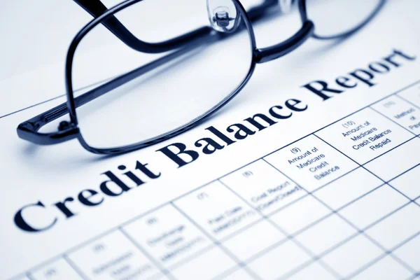 Отчет по кредитному балансу — стоковое фото
