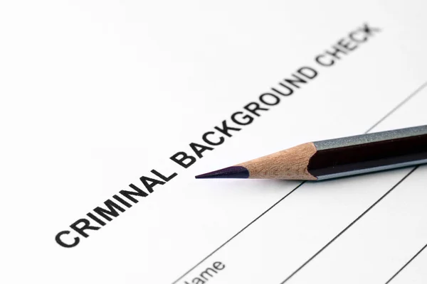 Criminal background check — Stock Photo, Image