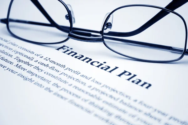 Financieel plan — Stockfoto